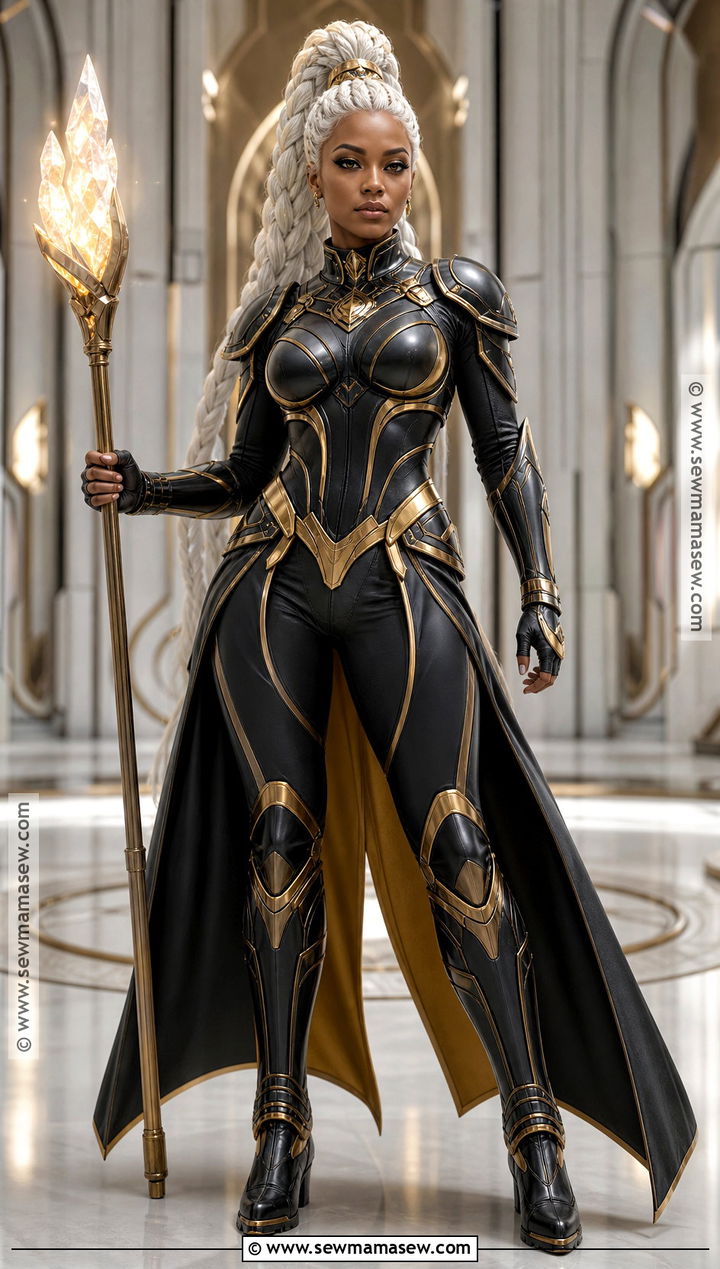 Armored Storm Cosplay With Gold Details - 30 storm cosplay ideas