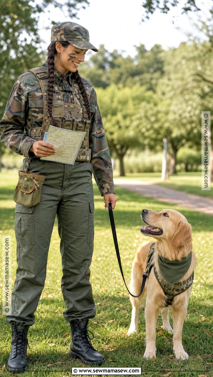 Army Dog Handler Costume With Pet - 30 Army Halloween Costume Ideas