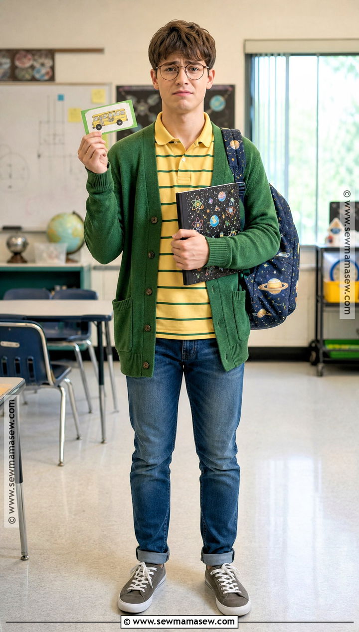 Arnold Costume With Striped Shirt - 30 Magic School Bus Costume Ideas