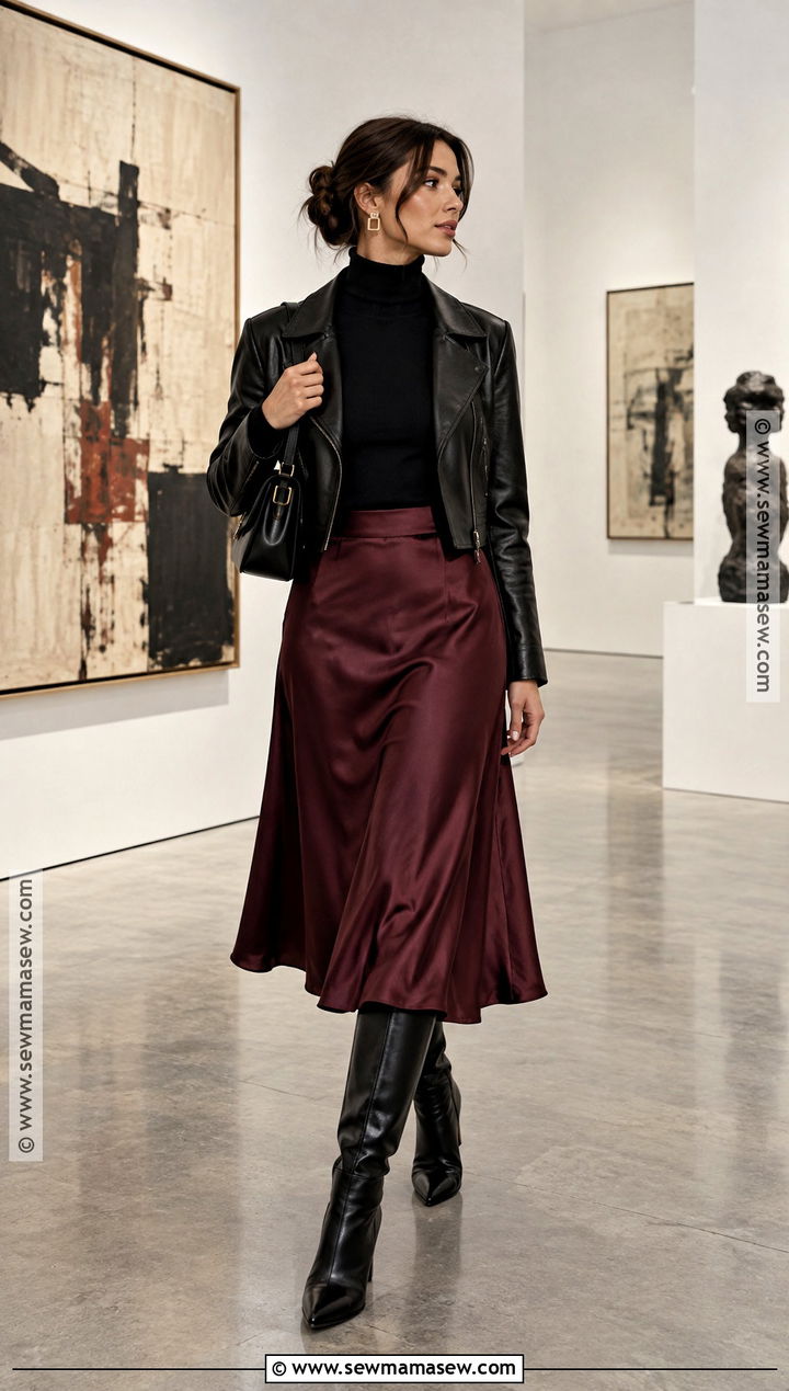 Art Gallery Date Outfit With A Midi Skirt - 20 Day Date Outfit Fall Ideas