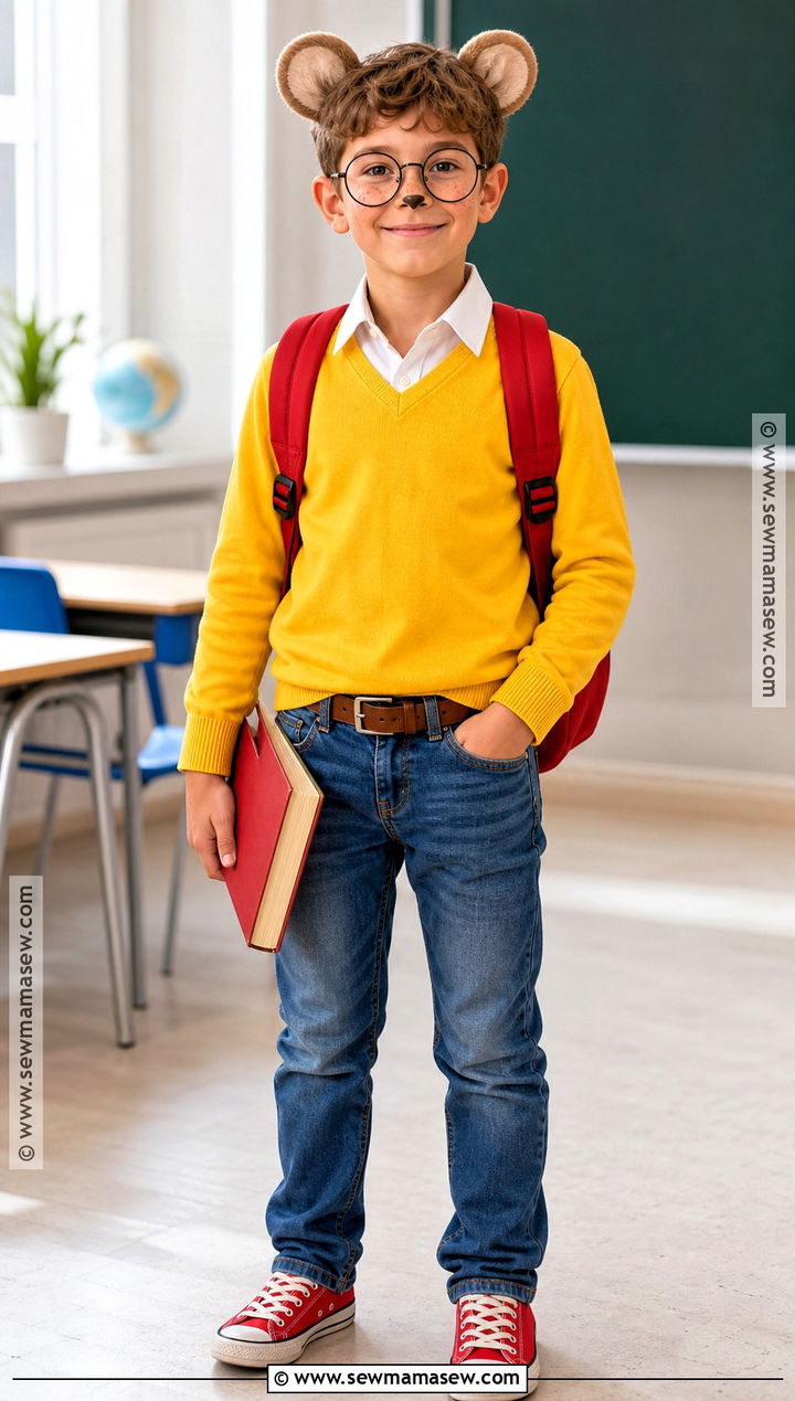 Arthur Costume With Yellow Sweater - 30 boys book character costumes