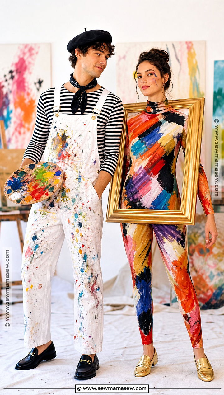 Artist And Living Painting Duo Costume - 35 unique duo halloween costumes
