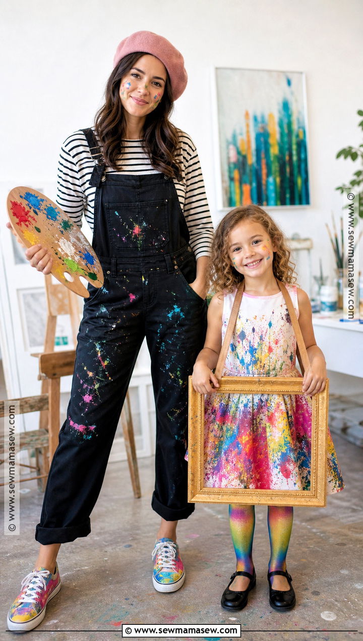 Artist And Painting Costume - 35 Mother Daughter Halloween Costumes