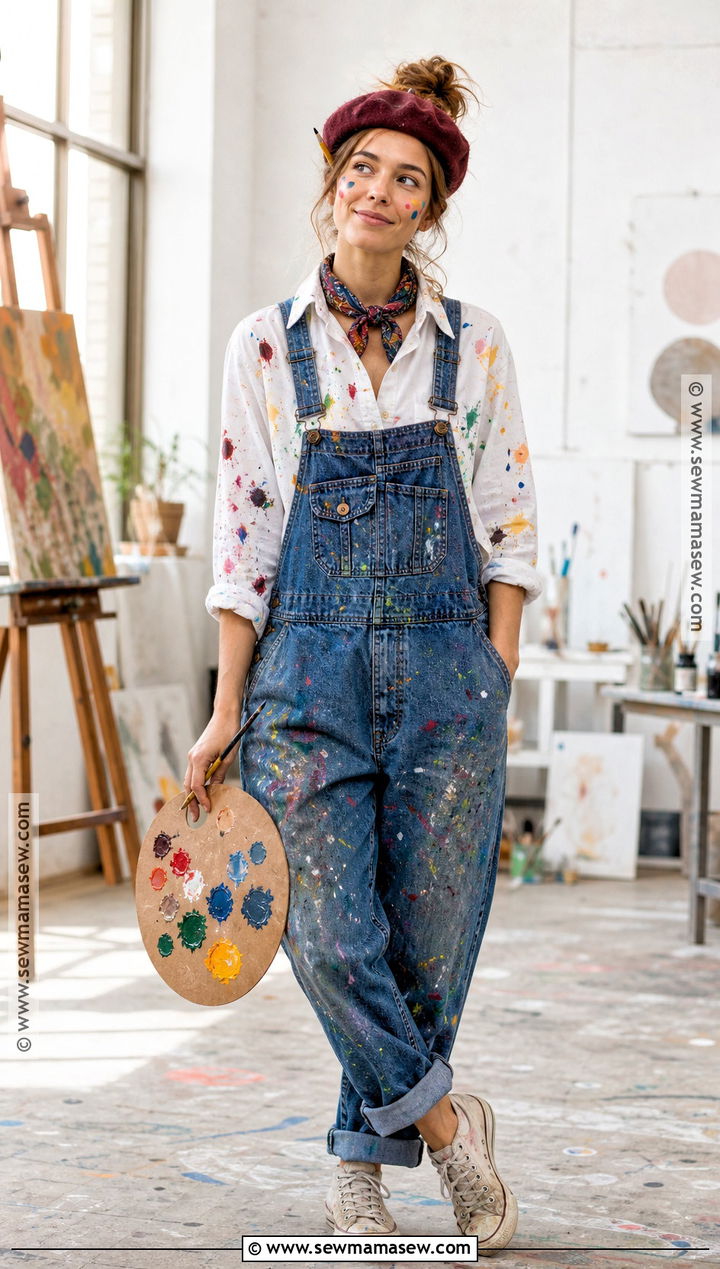 Artist Costume With Paint Splattered Clothes - 30 lazy costume ideas