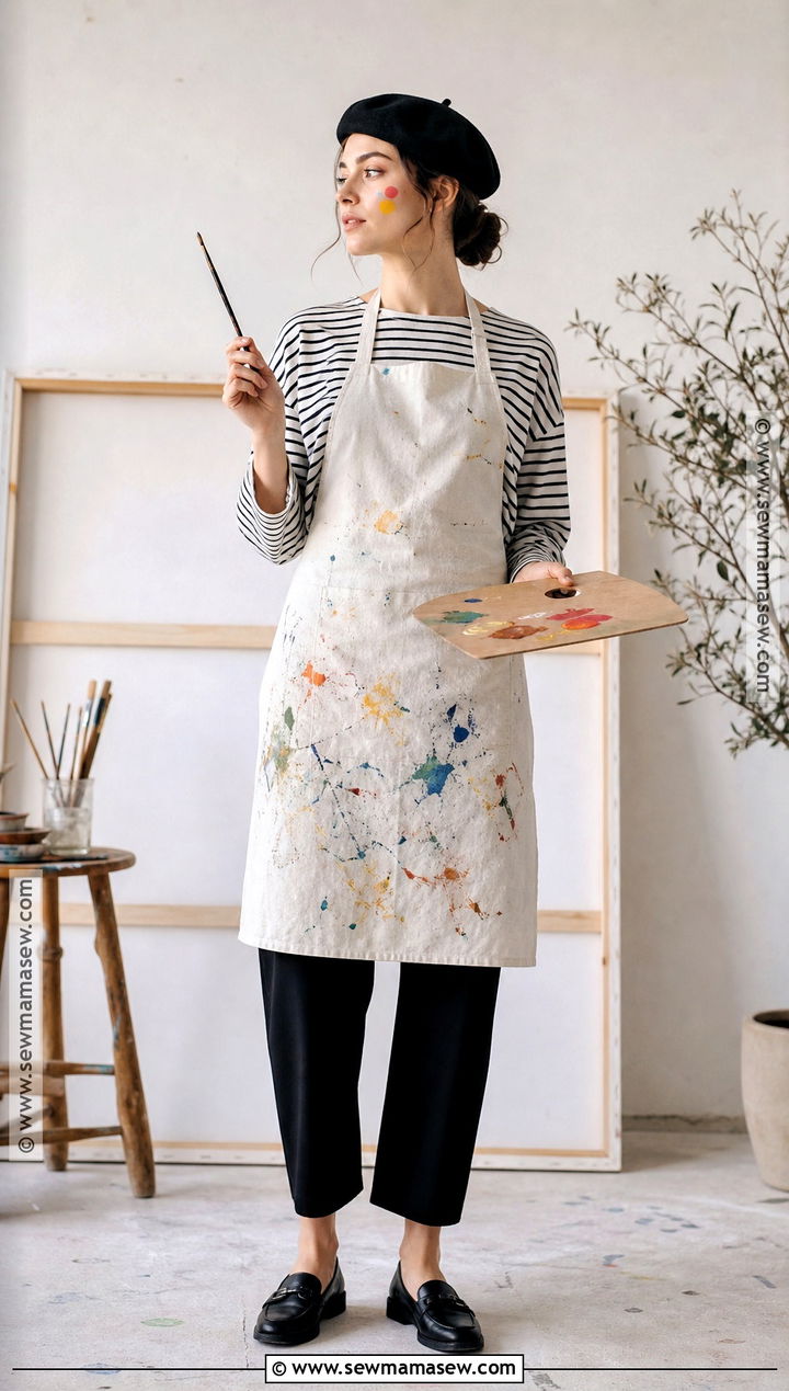 Artist Costume With Paint Splattered Shirt - 35 quick halloween costumes last minute
