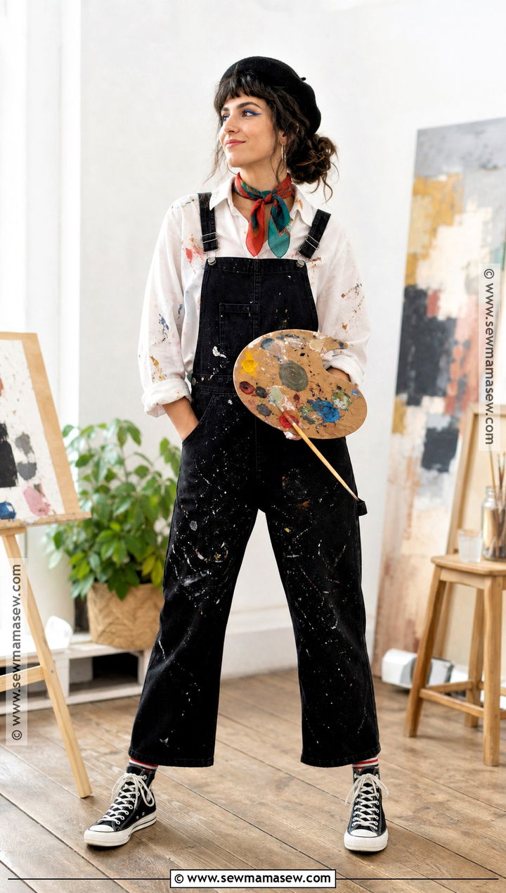 Artist Costume With Paint Splattered Shirt - 30 Very Simple Halloween Costumes