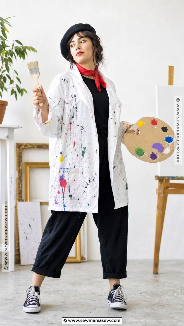 Artist Costume With Painted Smock - 30 Easy Homemade Halloween Costumes