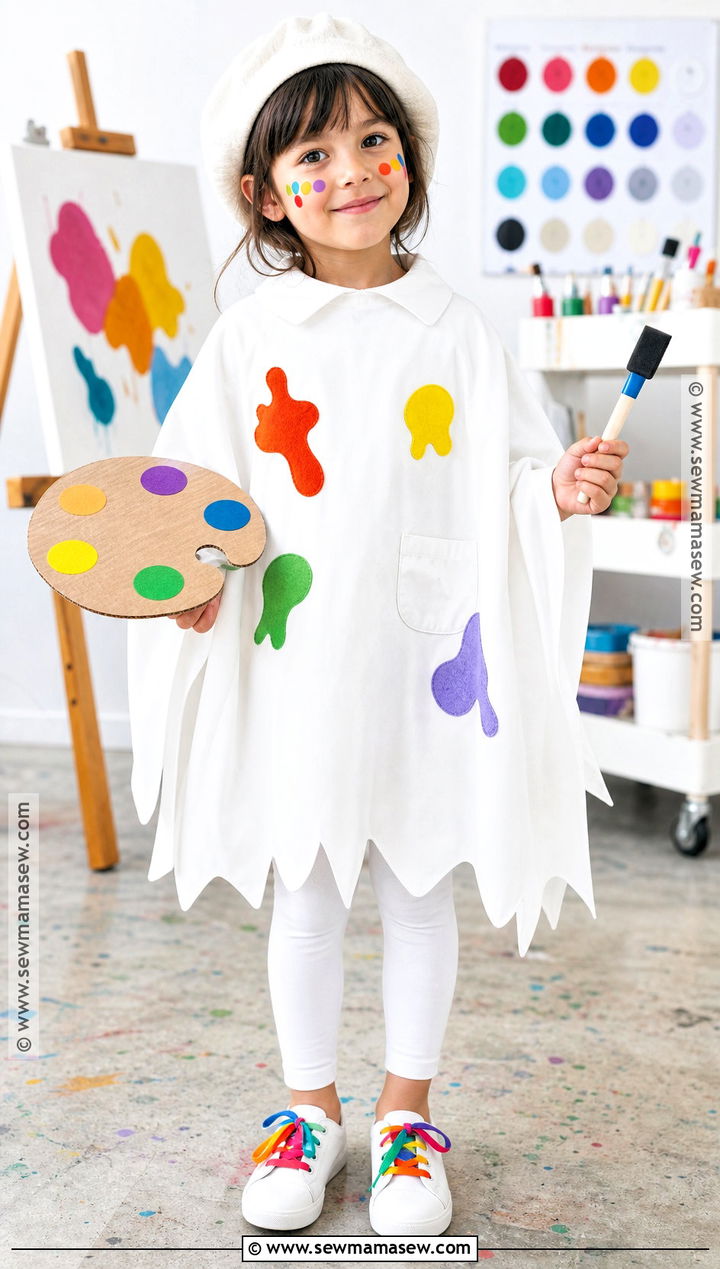 Artist Ghost Costume - 30 kids ghost costume ideas