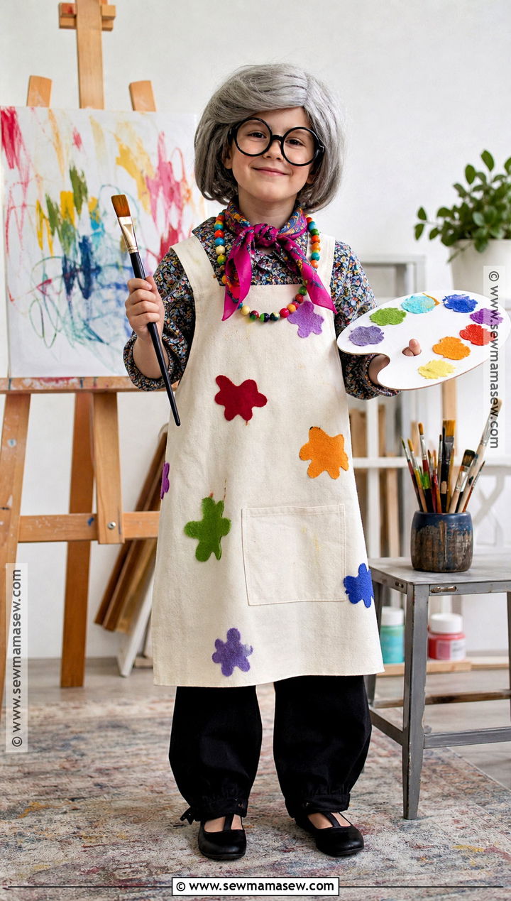 Artist Grandma Costume - 30 kids old lady costume ideas