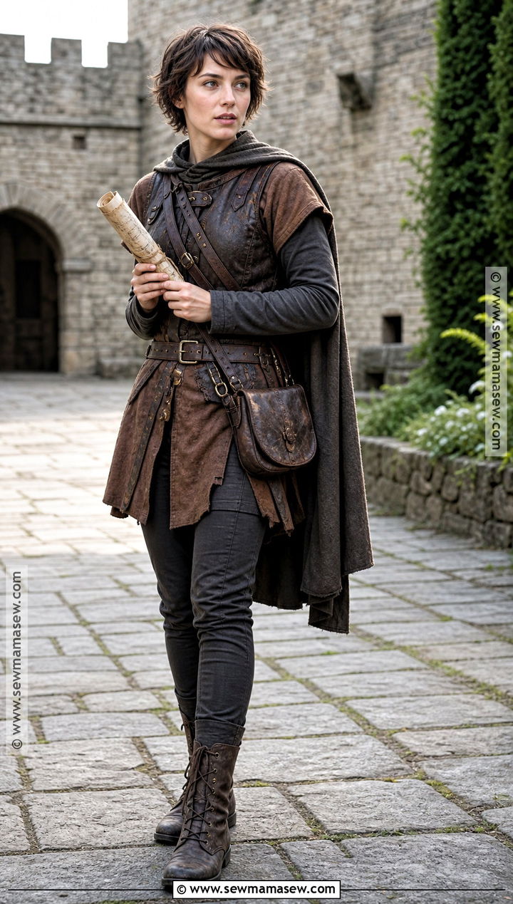 Arya Stark Costume With Brown Tunic - 30 short brown hair costume ideas
