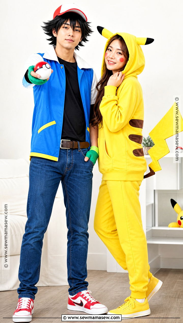 Ash And Pikachu Couple Costume - 30 ash pokemon costume ideas