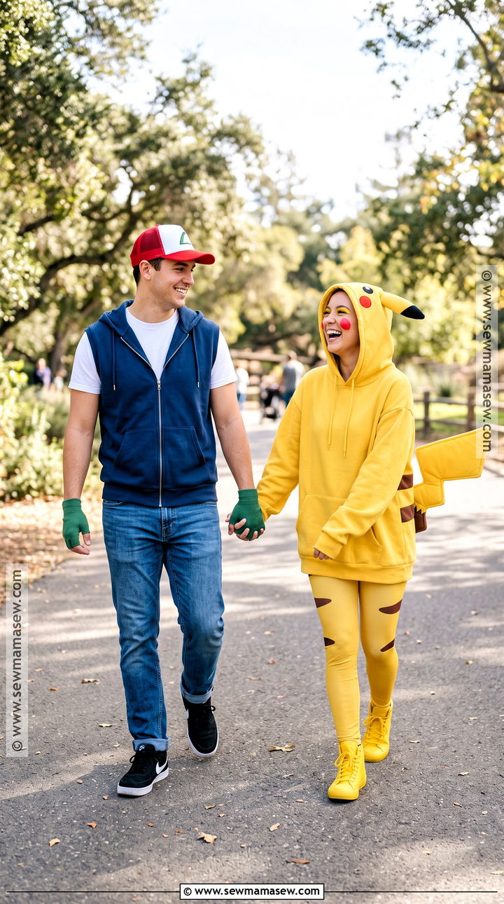Ash And Pikachu Hoodie Costume - 30 ash and pikachu costume ideas
