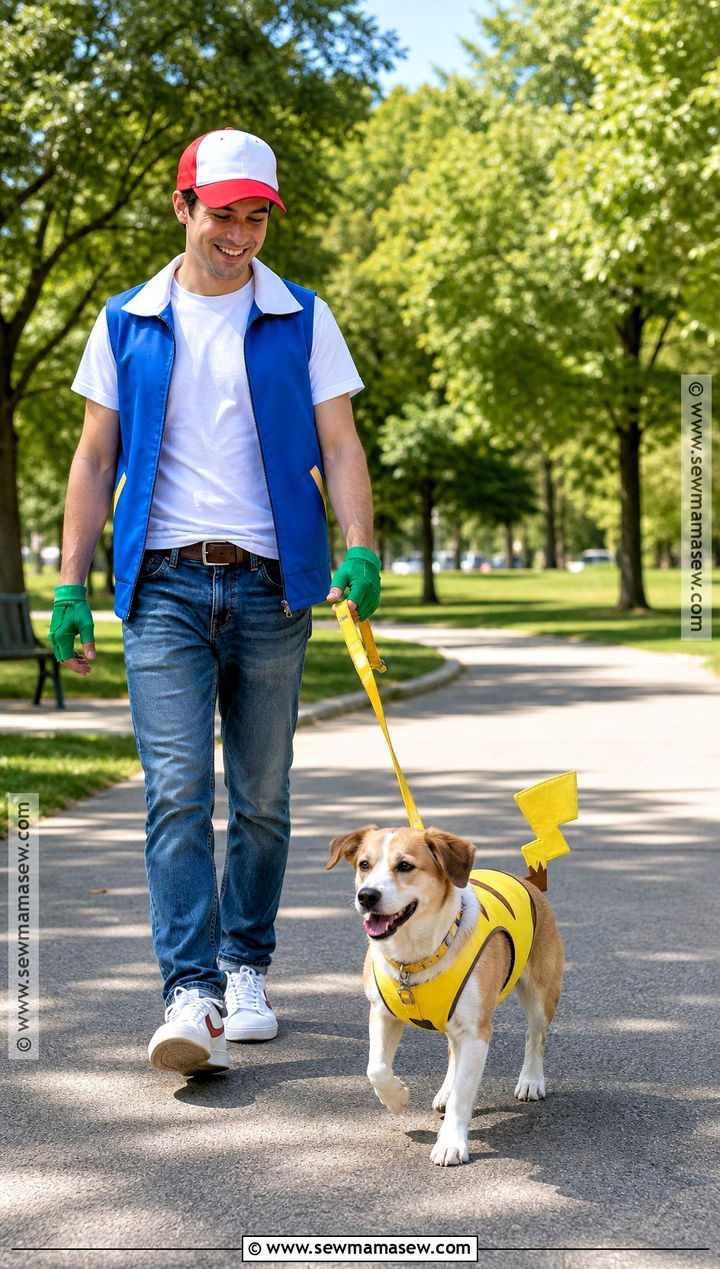 Ash And Pikachu Pet Costume - 30 ash and pikachu costume ideas
