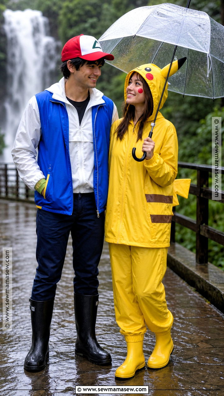 Ash And Pikachu Rainy Weather Costume - 30 ash and pikachu costume ideas