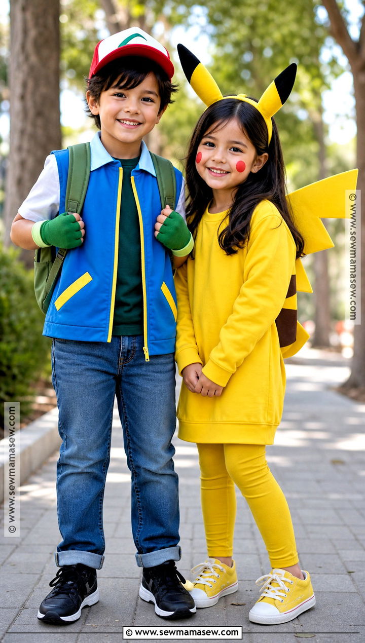 Ash And Pikachu Sibling Costume - 30 ash and pikachu costume ideas