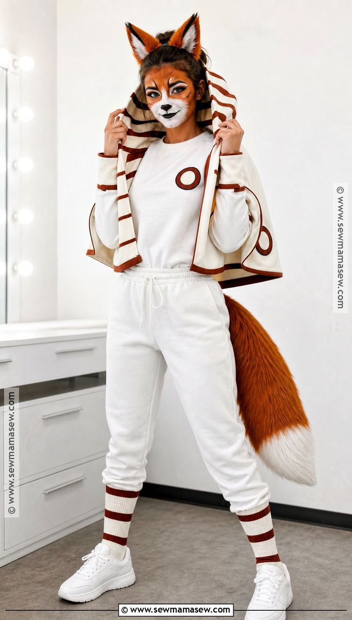 Ash Costume With Hand Painted Fox Makeup - 30 ash fantastic mr fox costume ideas