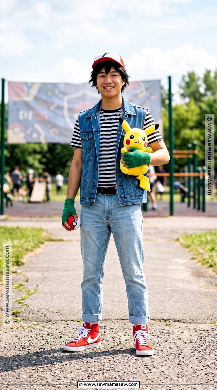 Ash Ketchum Costume - 30 childhood characters costume ideas