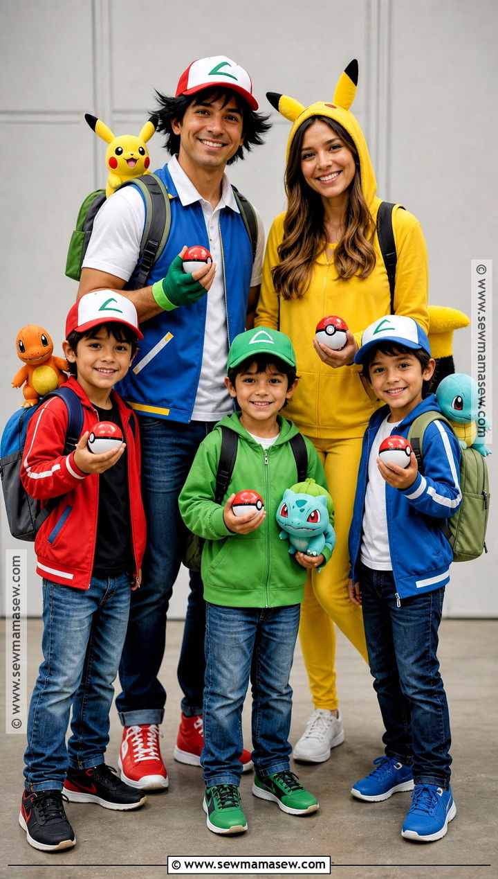 Ash Trainer Family Costume - 30 ash costume ideas