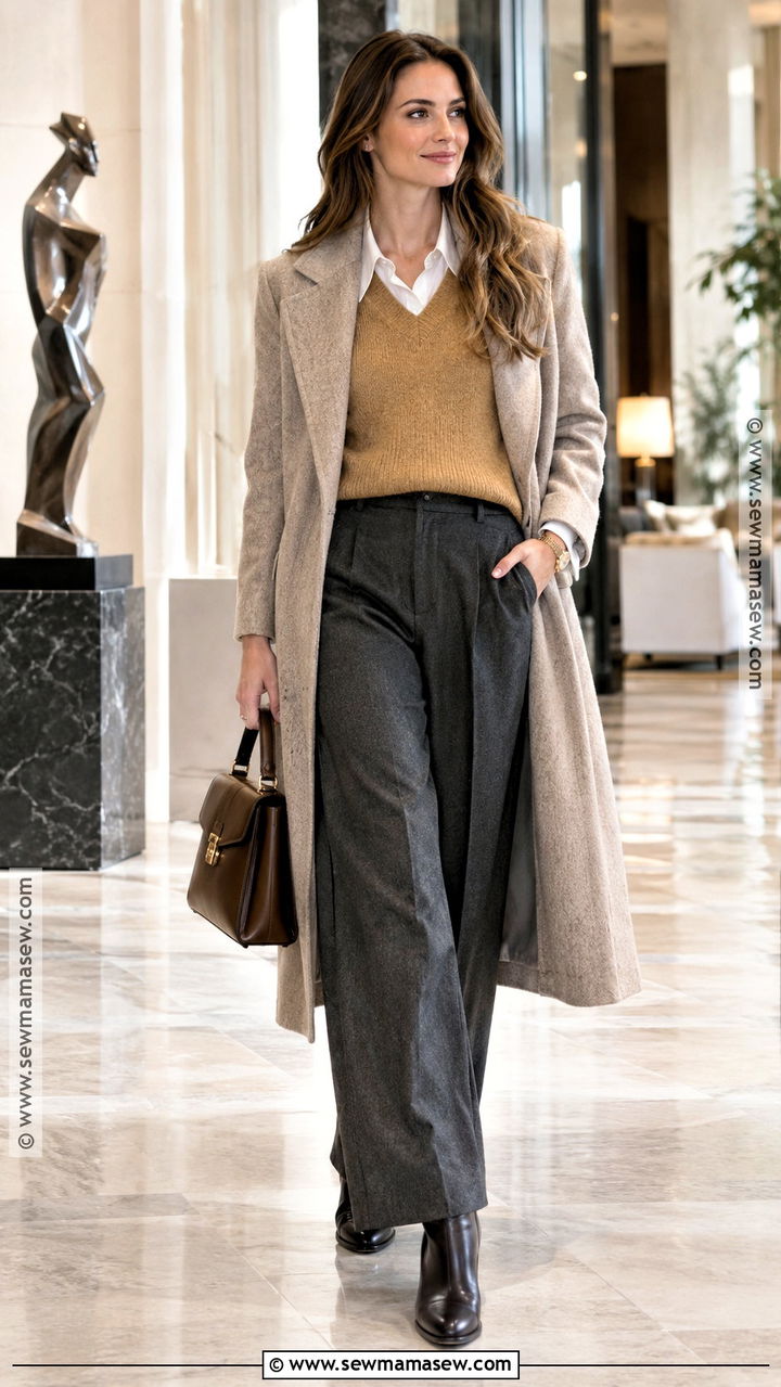 Aspen Fall Sweater Vest and Trousers Outfit - 20 Aspen Outfits Fall