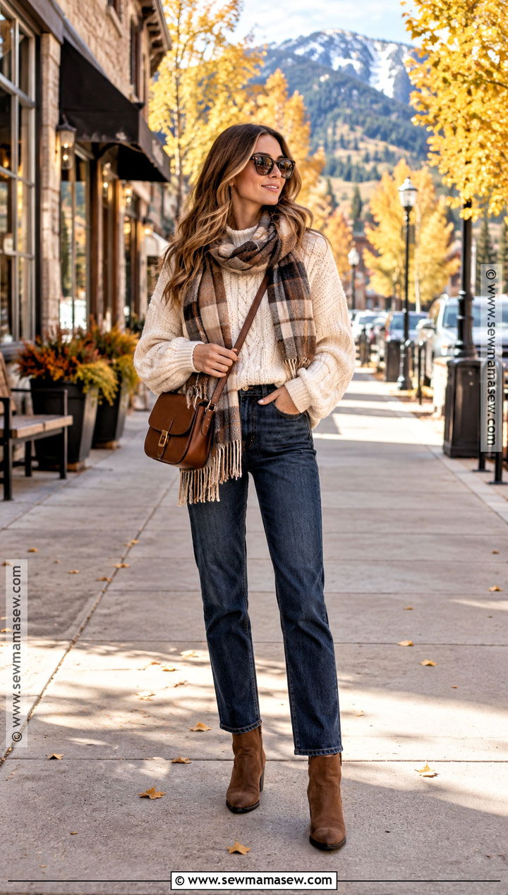 Aspen Fall Sweater and Jeans Outfit - 20 Aspen Outfits Fall