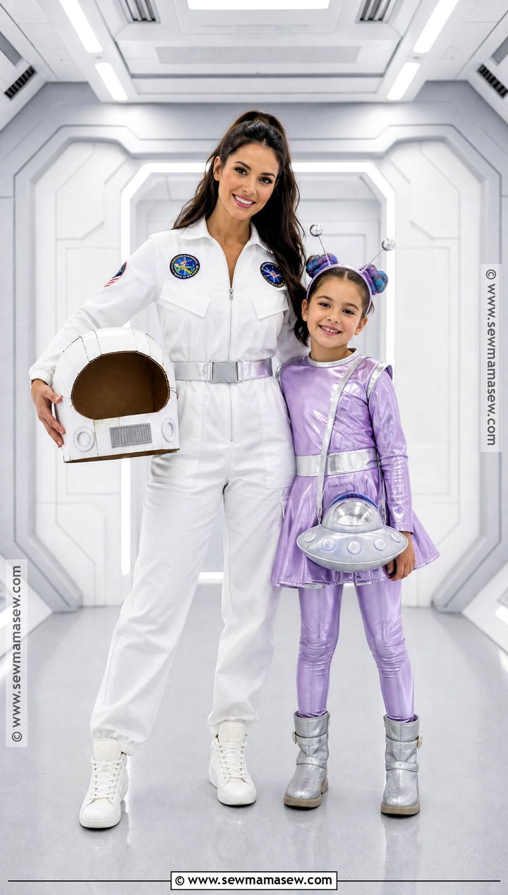 Astronaut And Alien Costume - 35 Mother Daughter Halloween Costumes