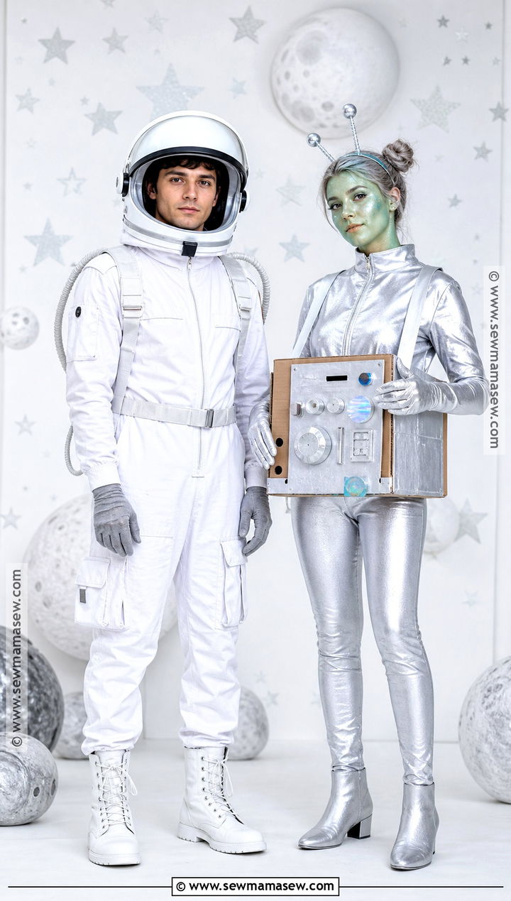 Astronaut And Alien Costume - 50 matching halloween costumes