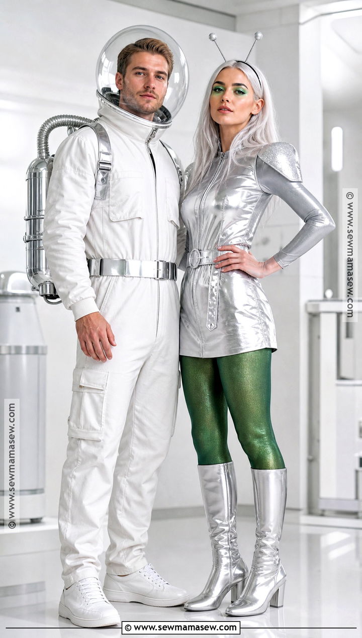 Astronaut And Alien Couple Outfit - 30 Couples Halloween Outfits