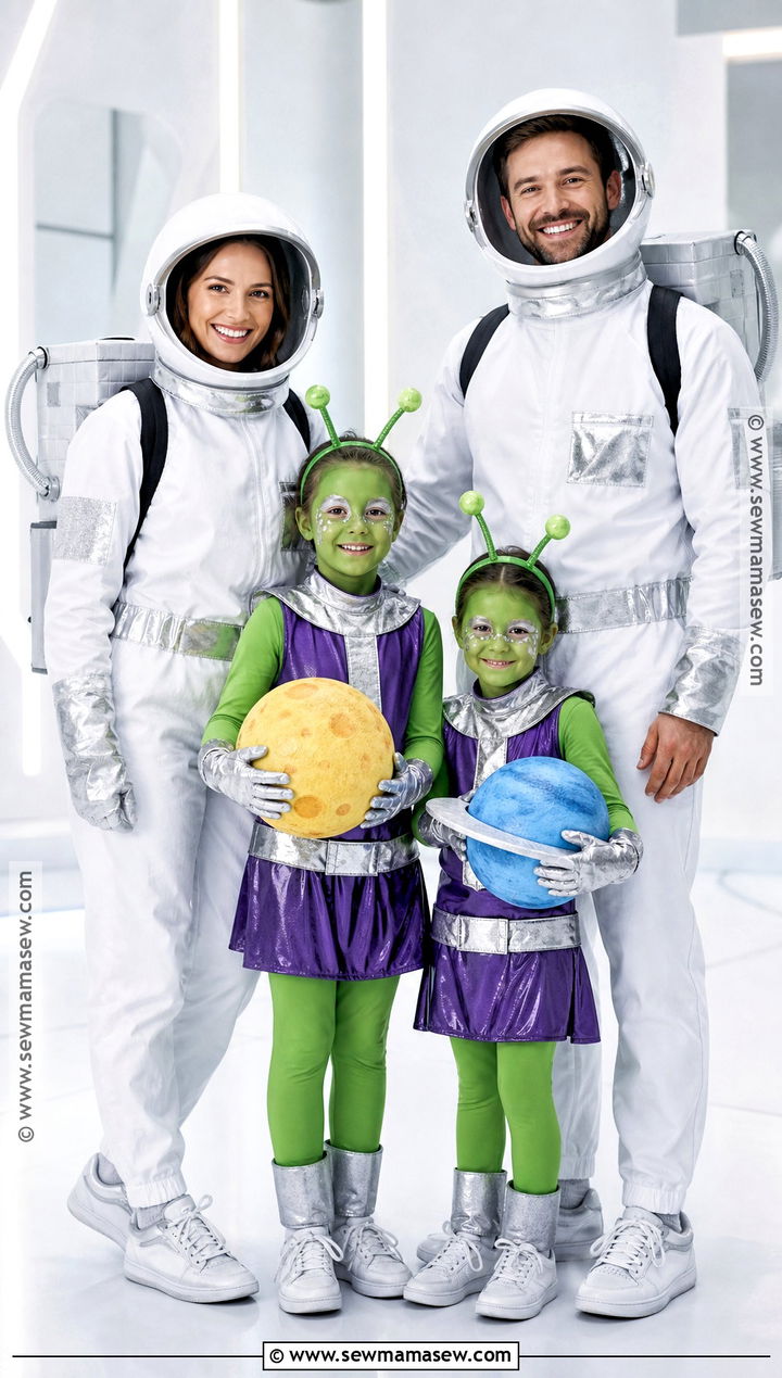 Astronaut And Alien Family Costume - 30 family costume ideas for 4