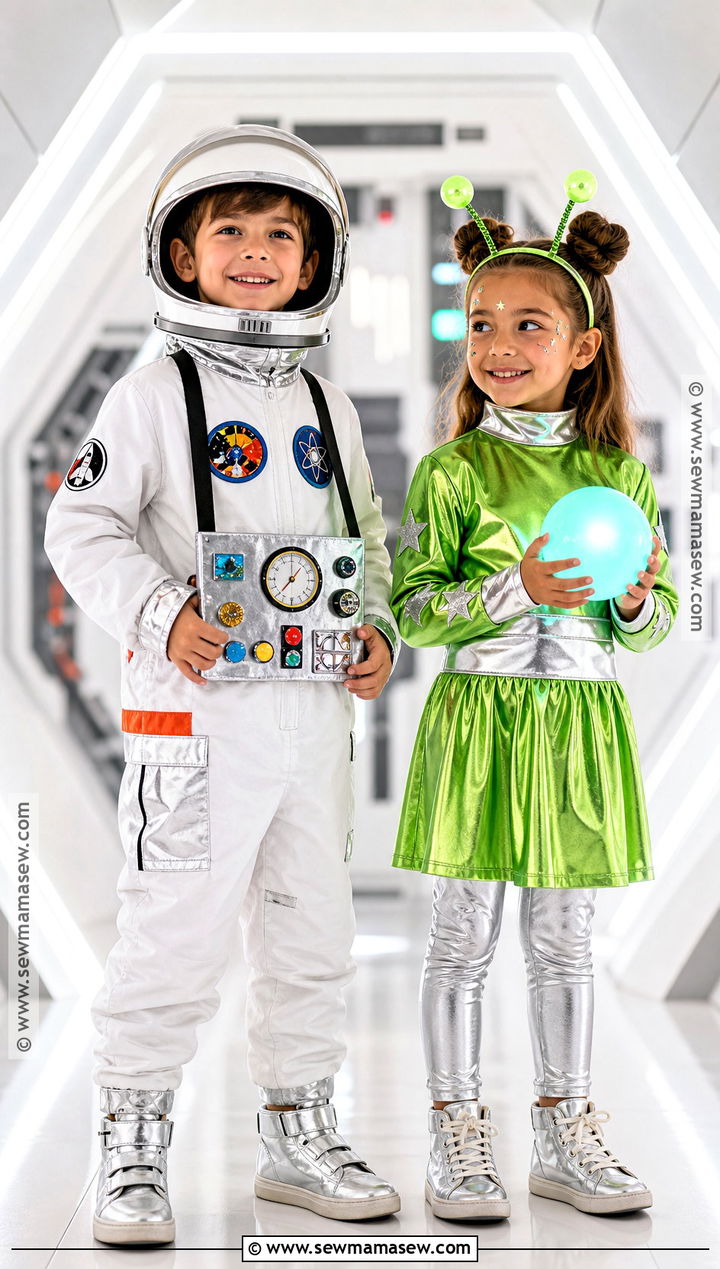 Astronaut And Alien Sibling Costume - 35 sibling costume ideas