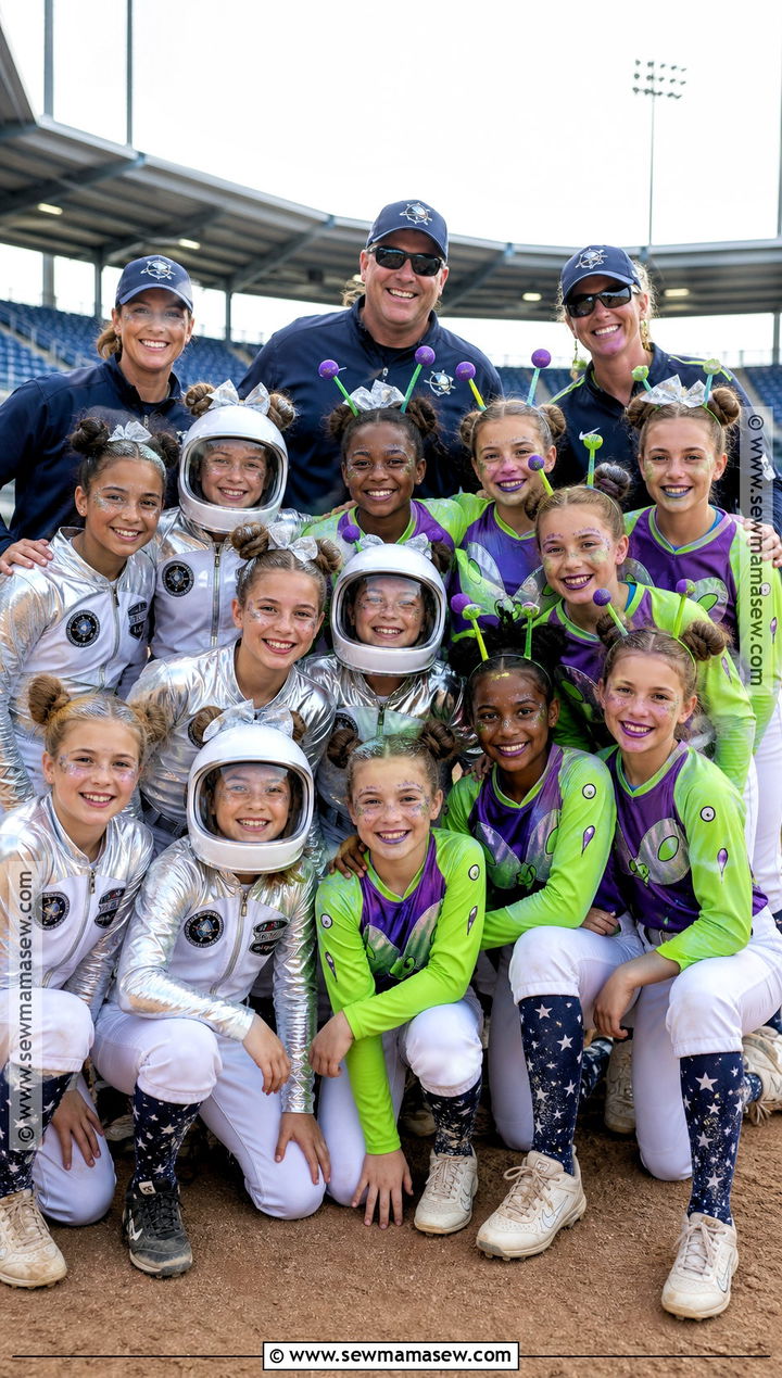 Astronaut And Alien Softball Team Costume - 35 softball team halloween costume ideas