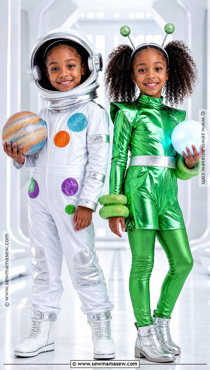Astronaut And Alien Twin Costume - 30 twins halloween costumes