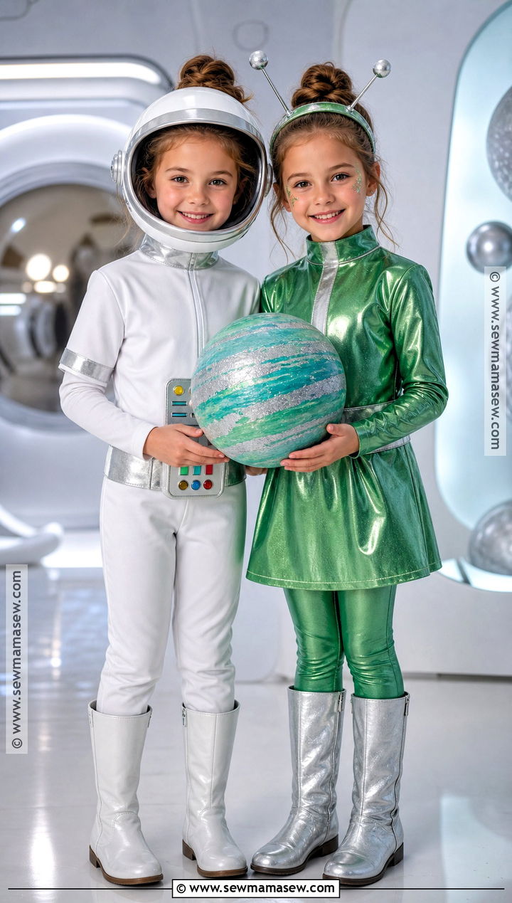 Astronaut And Alien Twin Costume - 35 twin costumes
