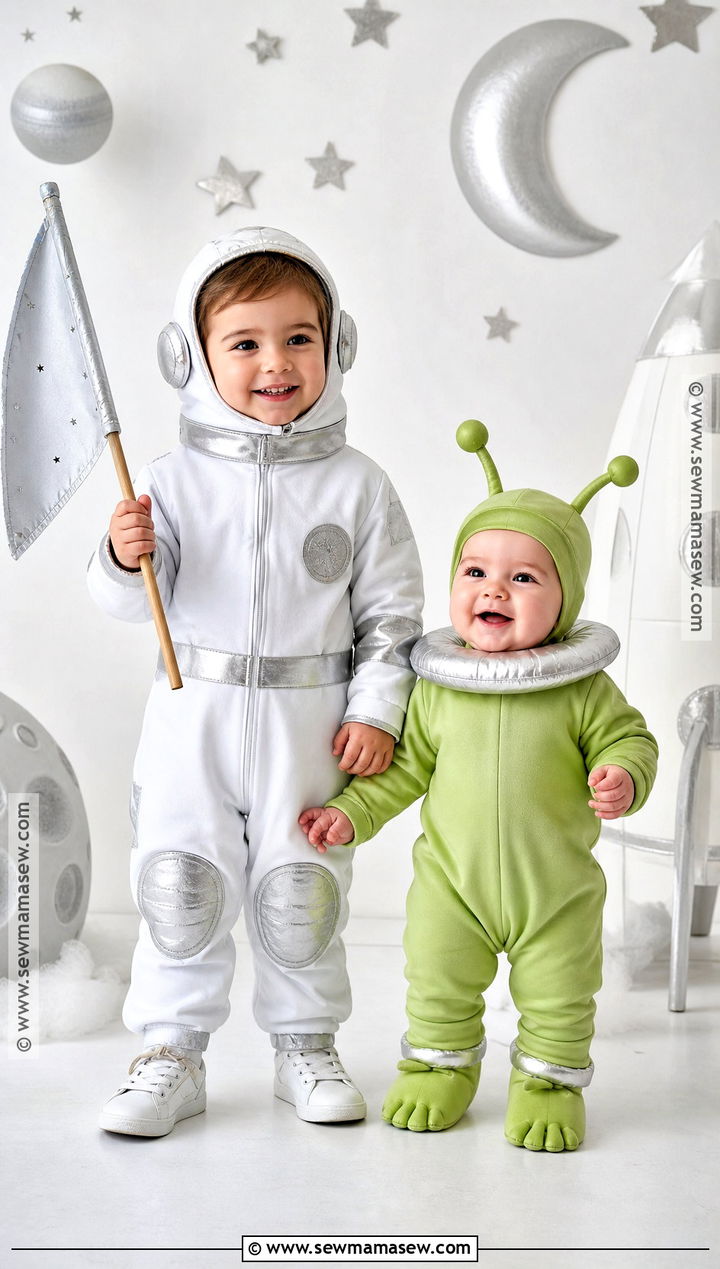 Astronaut And Baby Alien Sister Costumes - 30 sister halloween costumes toddler for babies
