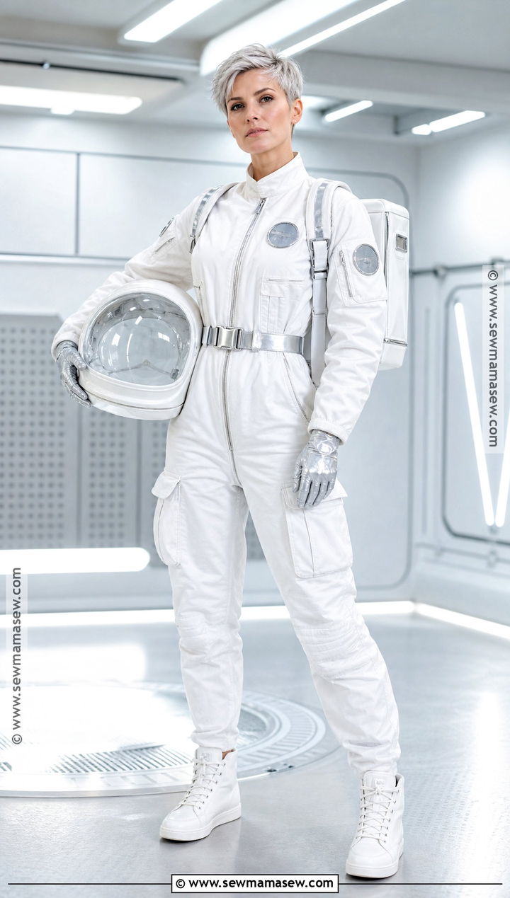 Astronaut Costume With Short Silver Hair - 30 halloween costumes short hair