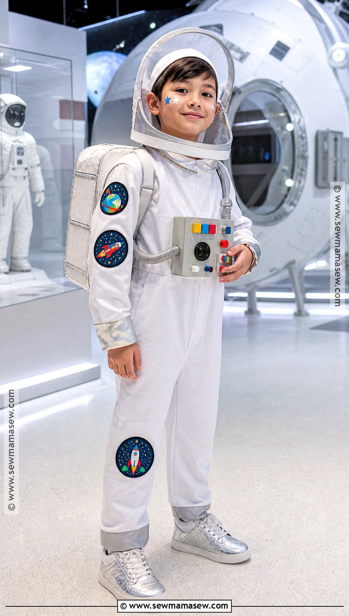 Astronaut Costume With Silver Boots - 40 kids costumes