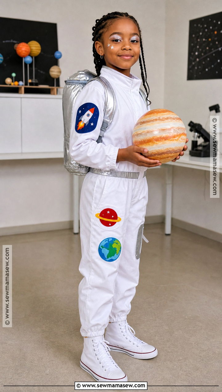 Astronaut Costume With Silver Jumpsuit - 35 school costume ideas