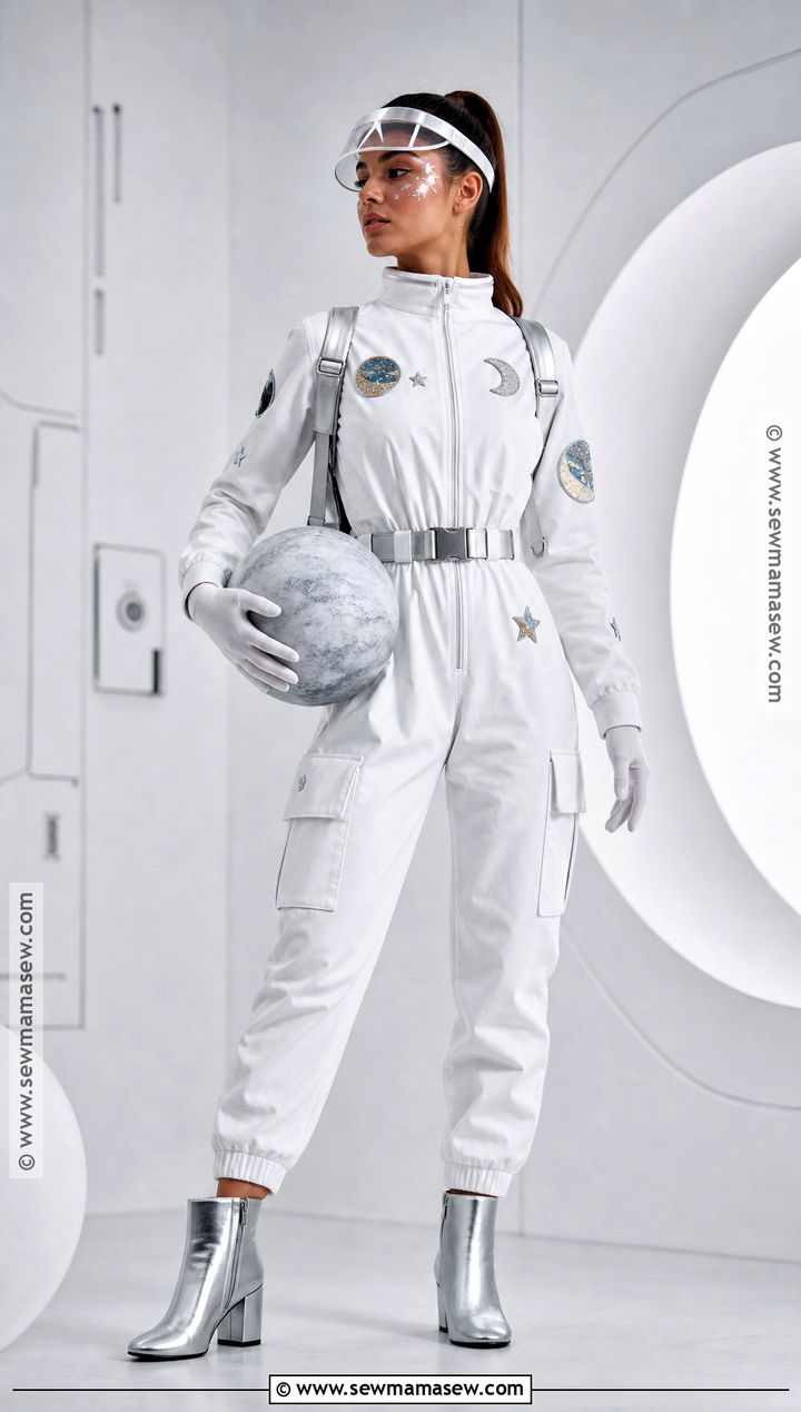 Astronaut Costume With Silver Utility Suit - 45 cute costumes