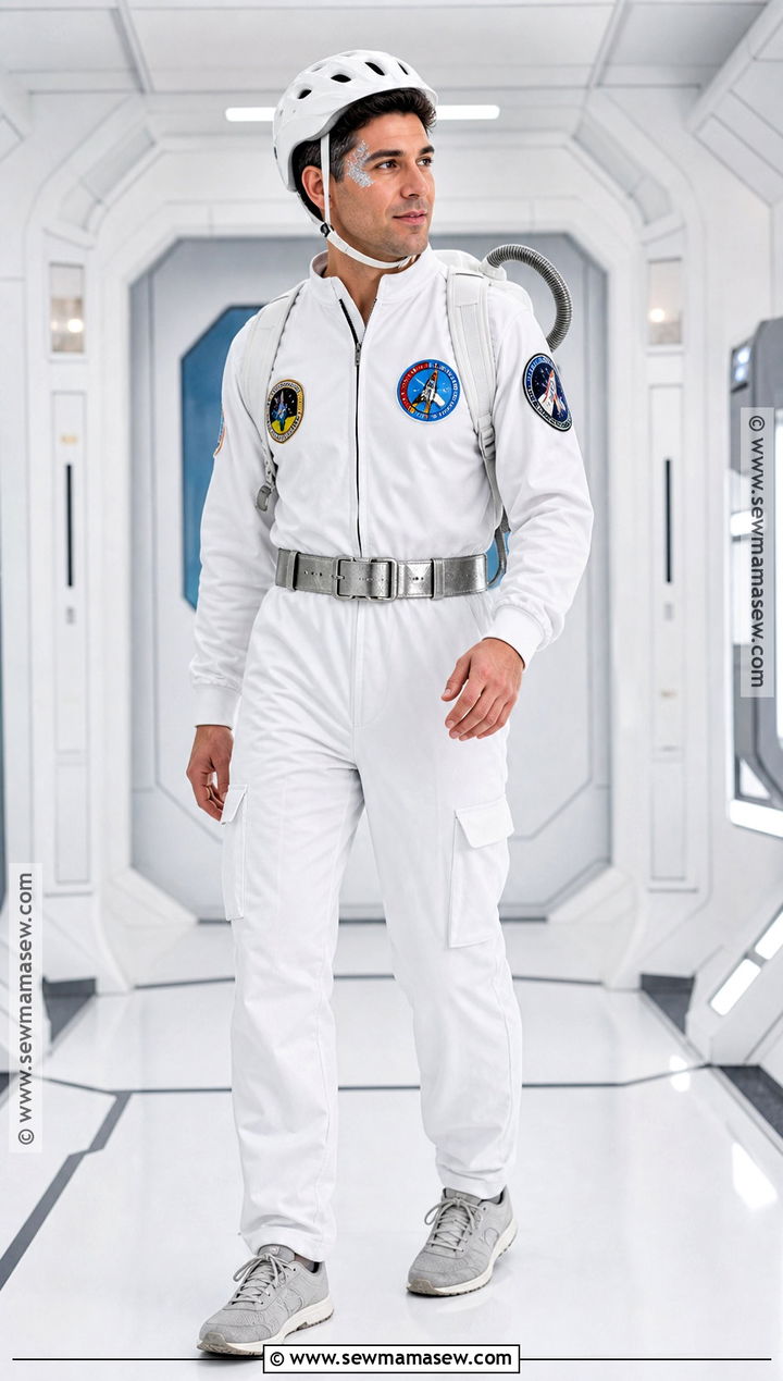 Astronaut Costume With White Jumpsuit - 30 Simple Halloween Costumes for Men