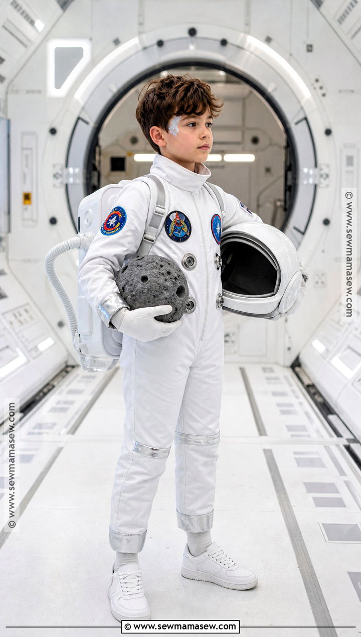Astronaut Costume With White Jumpsuit - 40 boys halloween costumes