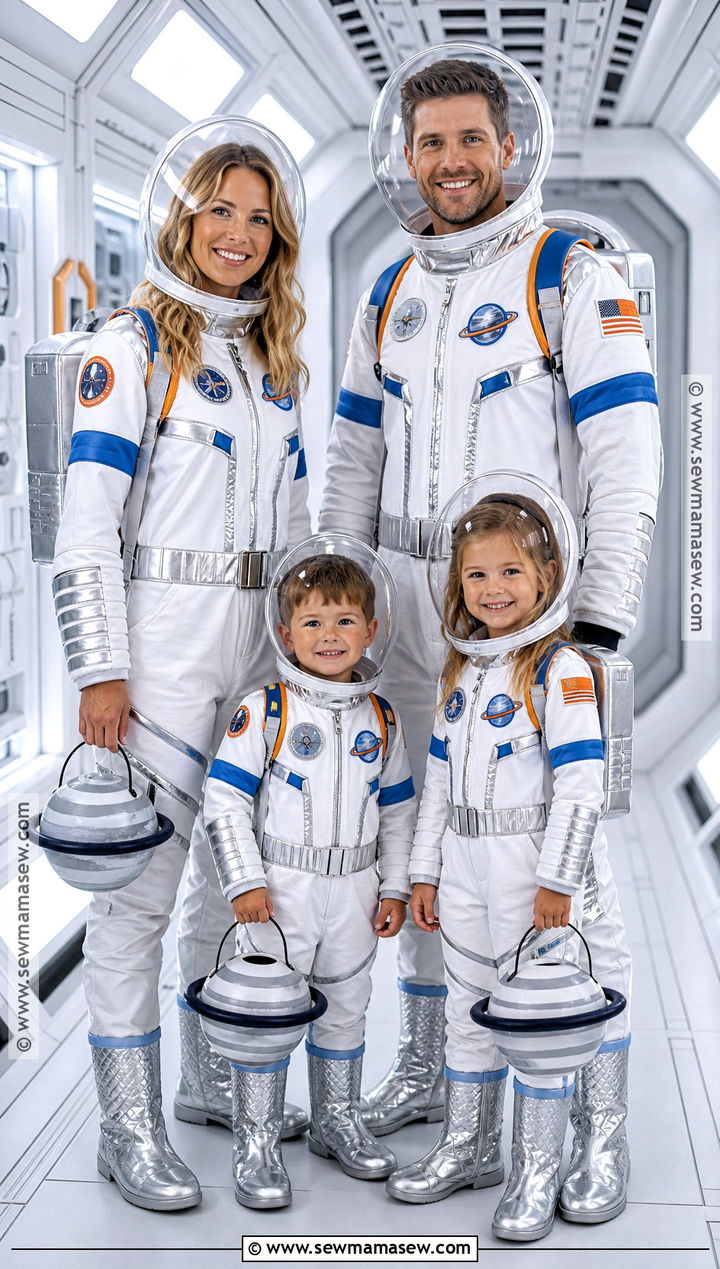 Astronaut Family Costume - 35 family of four halloween costumes