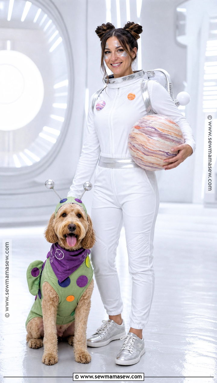 Astronaut and Alien Dog and Owner Costume - 30 dog and owner costumes