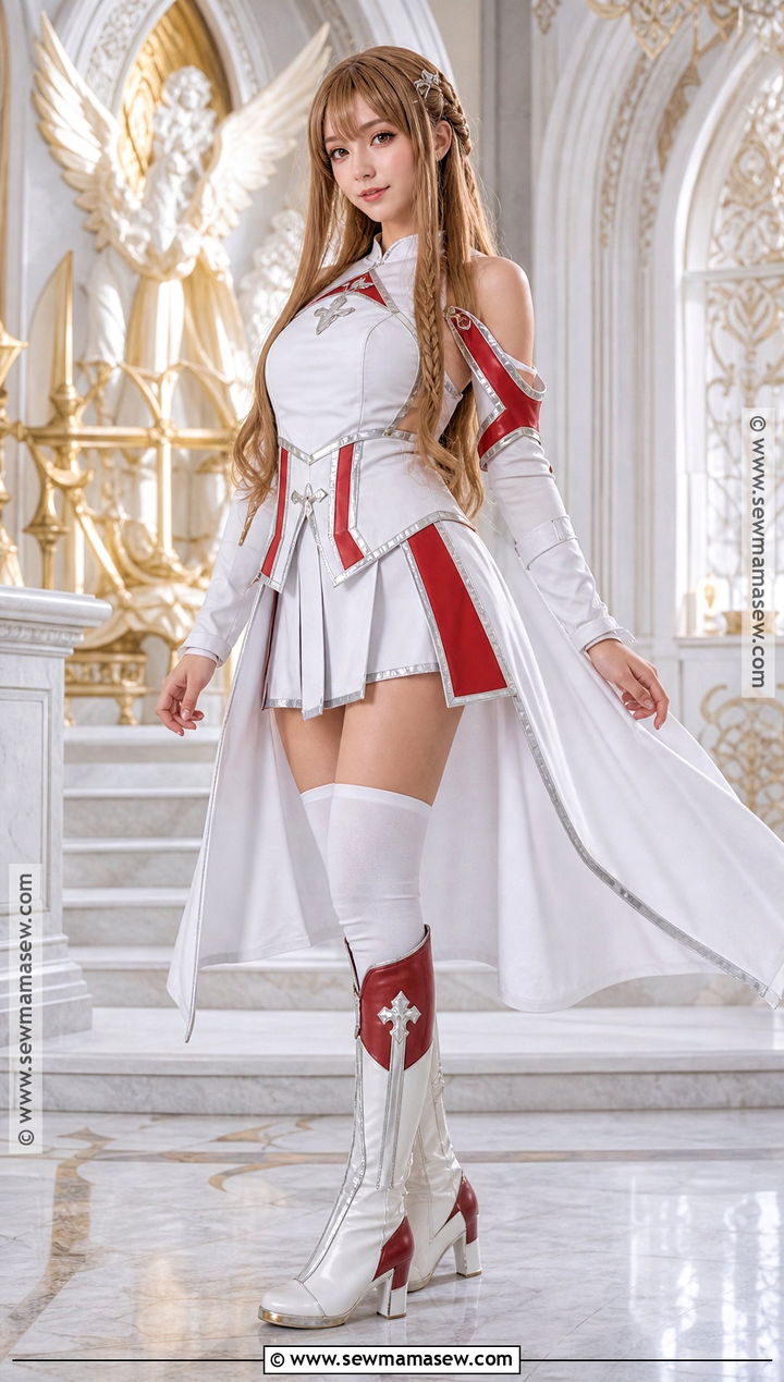 Asuna Yuuki Cosplay Costume - 30 female cosplay anime ideas