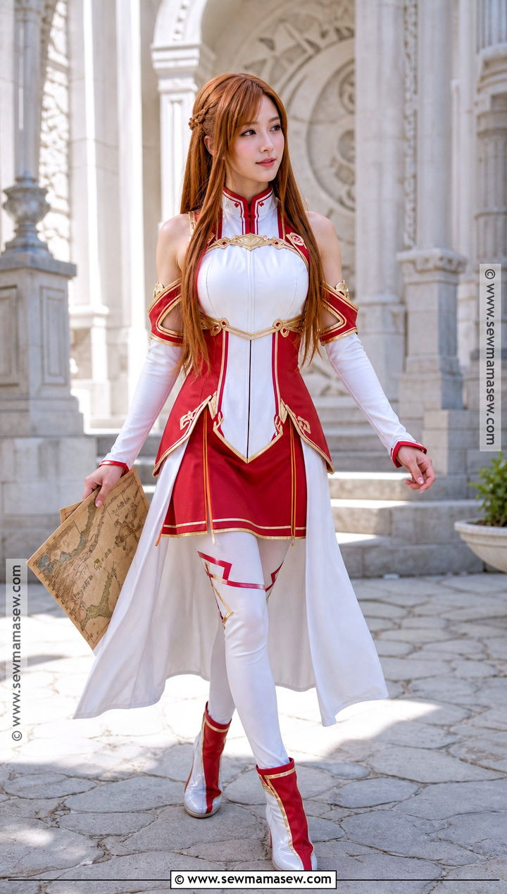 Asuna Yuuki Cosplay With Red And White Dress - 30 seeu cosplay ideas