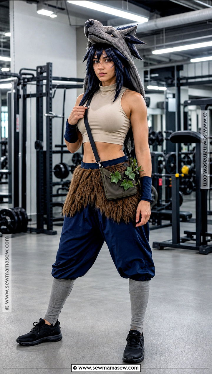 Athletic Inosuke Cosplay With Sportswear - 30 Inosuke Cosplay Ideas for Females