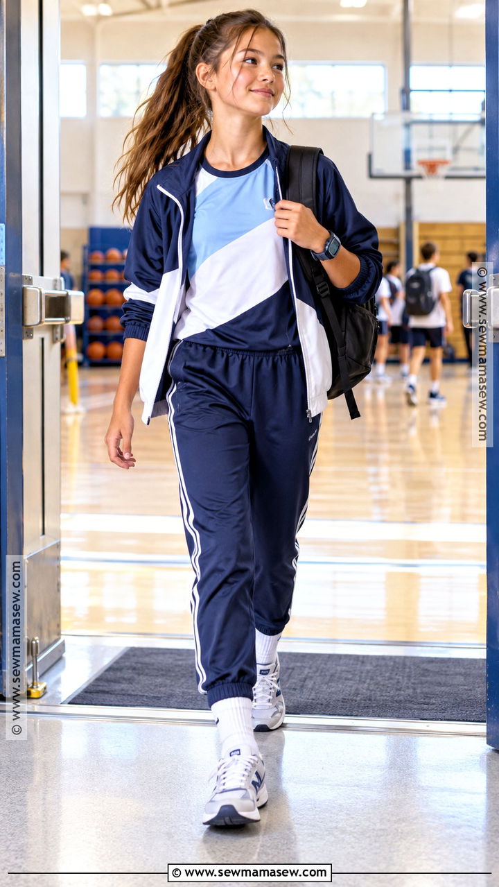 Athletic Tee And Track Pants 6th Grade Outfit - 20 Back To School Outfit Ideas For 6Th Grade