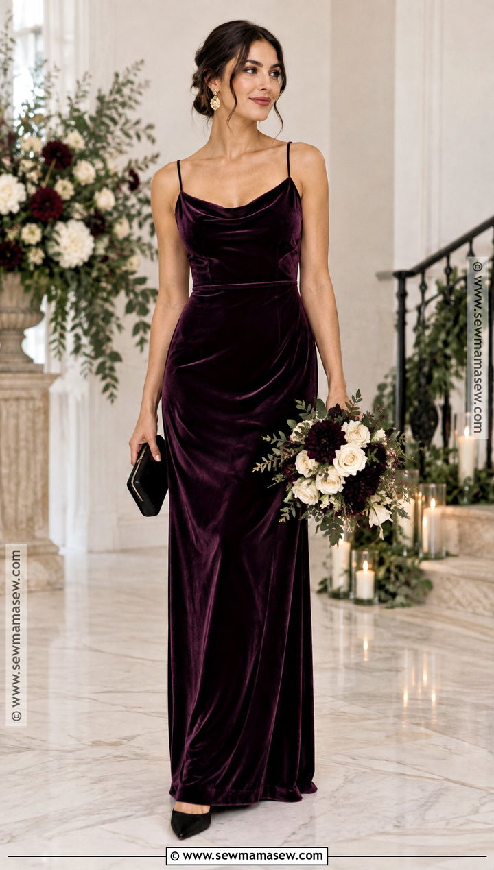 Aubergine Bridesmaid Dress - 20 bridesmaid dresses fall colors
