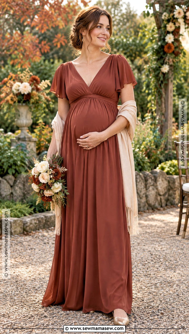 Auburn Maternity Bridesmaid Dress - 15 Fall Red Bridesmaid Dresses