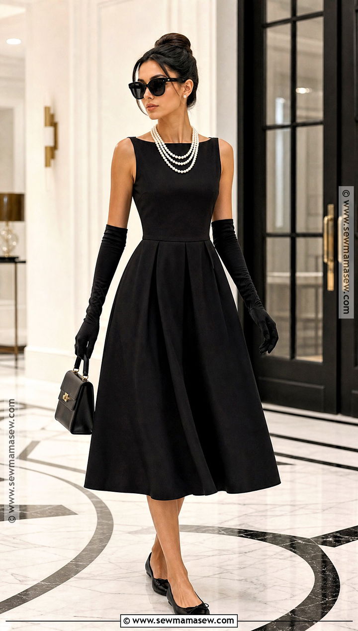 Audrey Hepburn Black Dress Costume - 30 celebrity costumes spirit week