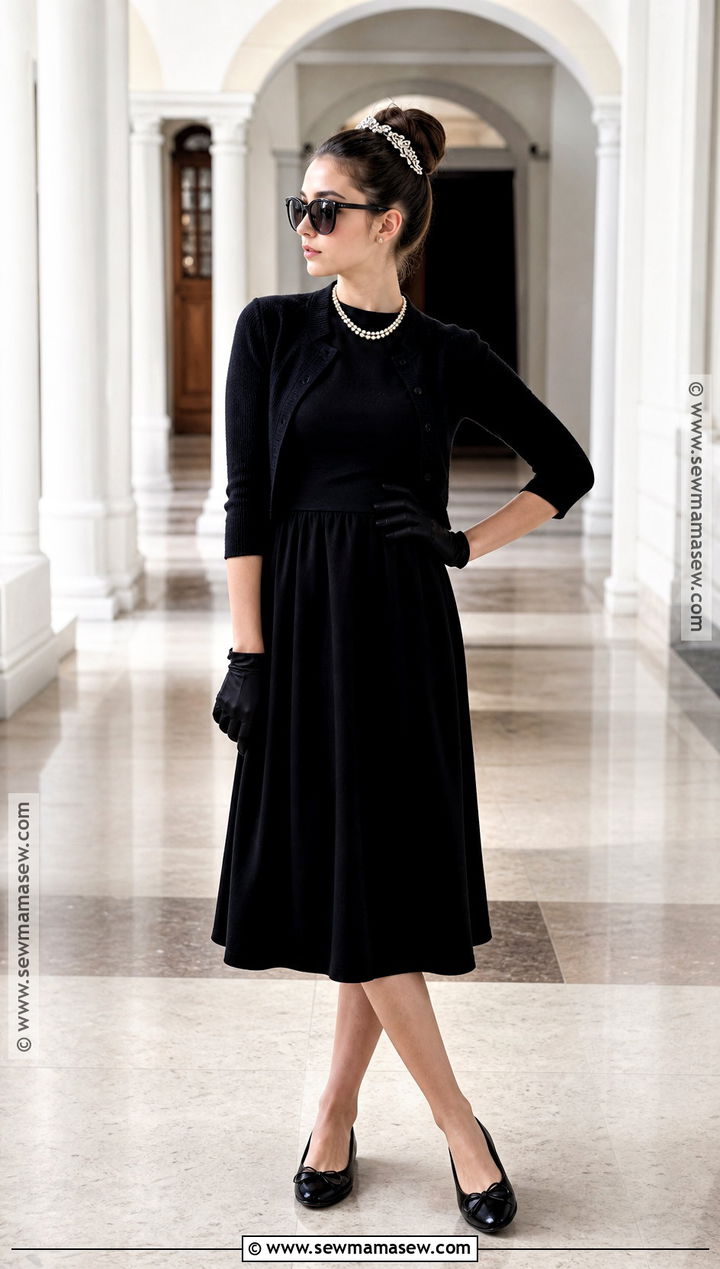 Audrey Hepburn Black Dress Costume - 30 celebrity dress up day at school ideas