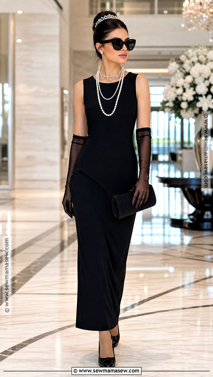 Audrey Hepburn Black Dress Costume - 40 celebrity halloween costumes